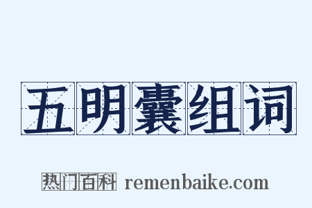 五明囊组词是什么意思的图片